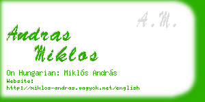andras miklos business card