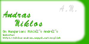 andras miklos business card